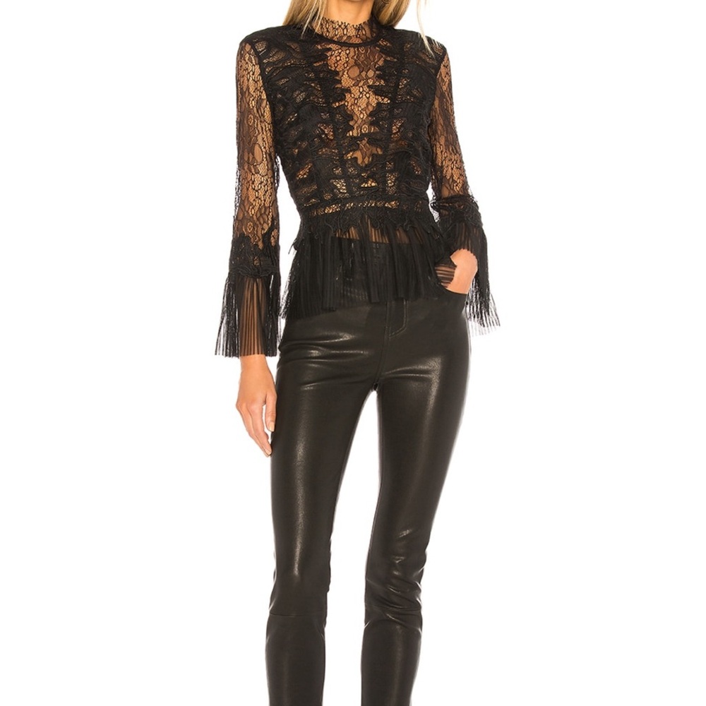 Bardot Black Lace Blouse